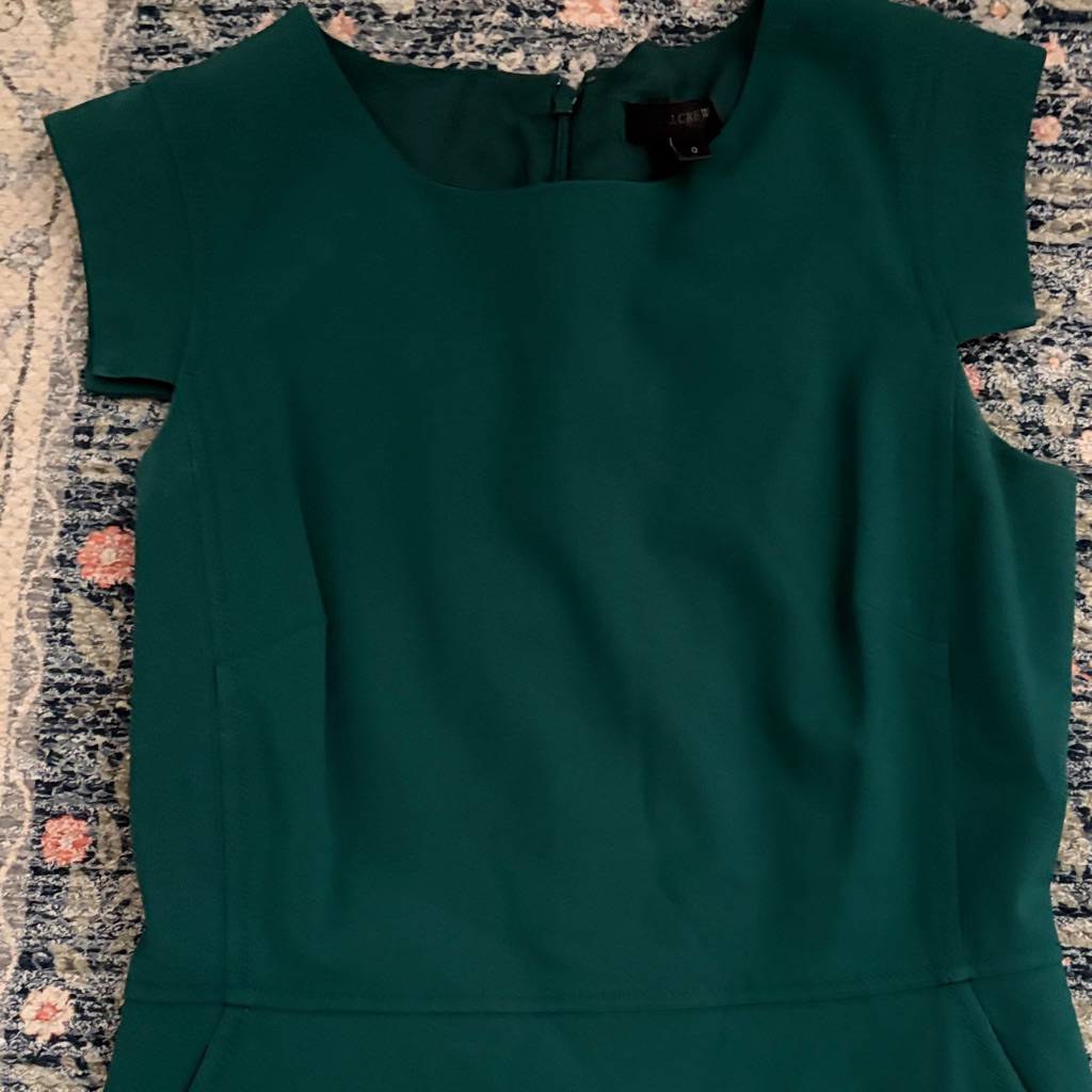 J. Crew Resume Dress Rich Dark Green